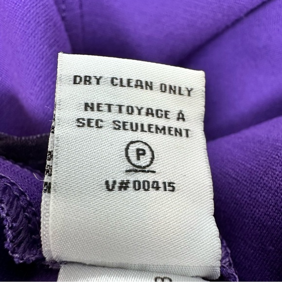 Diane Von Furstenberg Carpreena Mini Chrome A Line Sheath Dress Purple Size 12 - Picture 9 of 9